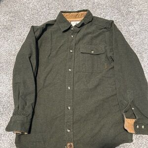 Legendary Whitetails Buck Camp Green Button-Up Shirt Men’s Medium 008